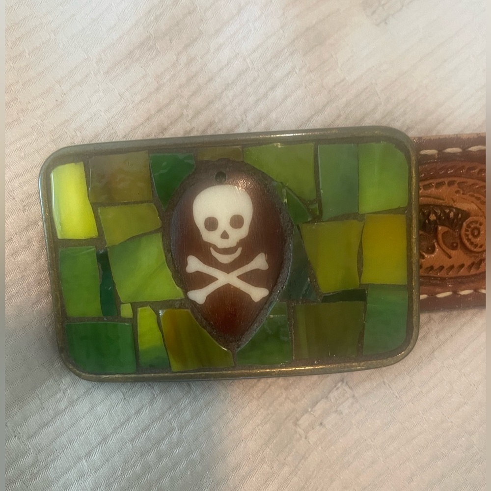 Just Reality cowboy skull belt, womens, 32 inches